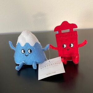 Target Wondershop Blue Snow mound and Red Felt Sled.